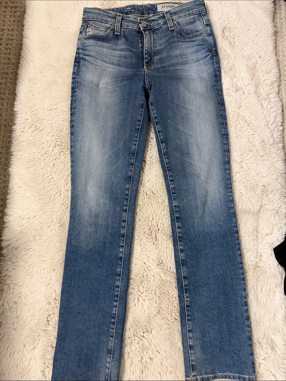 Ag Adriano Goldschmied Light Blue Straight Leg Jeans